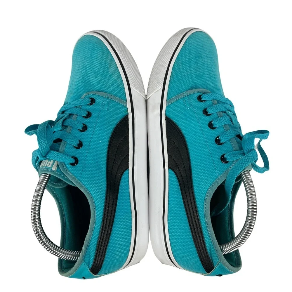 Puma Shoes Men 8 EL Alta Classic Blue‎ Canvas Low Top Fashion Sneakers